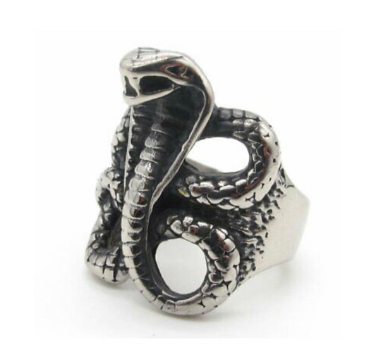 snake unisex stainless steel ring