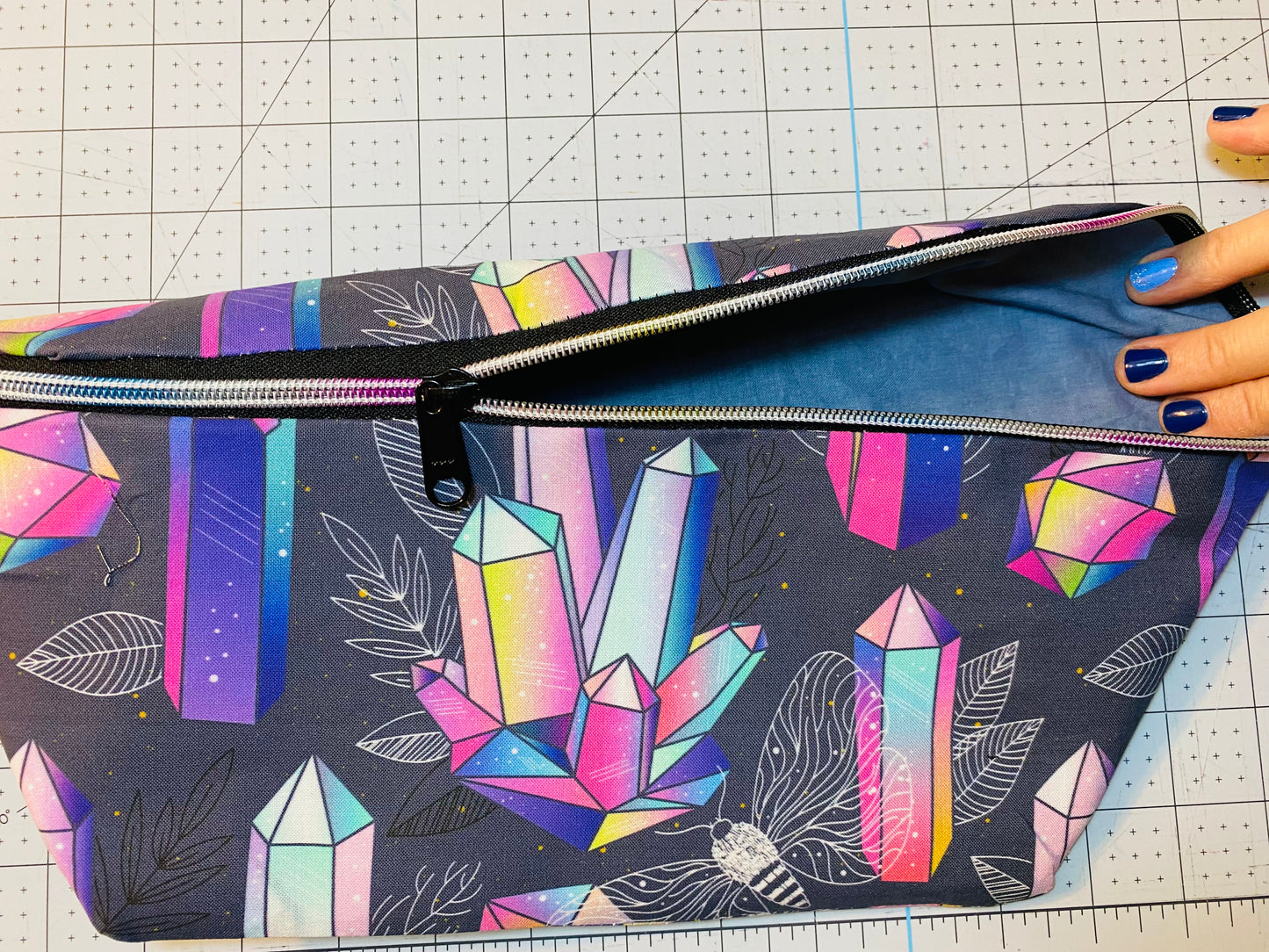 crystal print fanny pack
