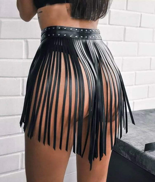 Fringe skirt wrap