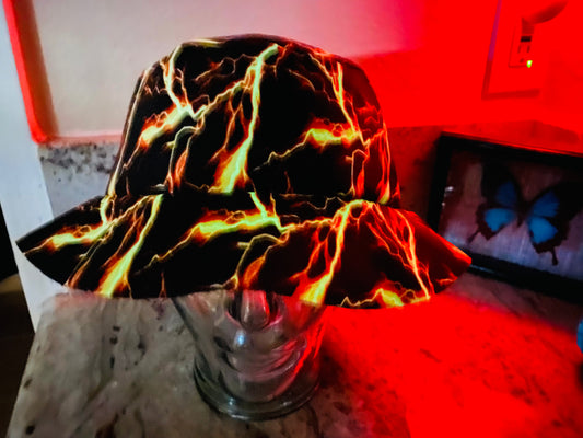 GLOW IN THE DARK LIGHTNING BUCKET HAT