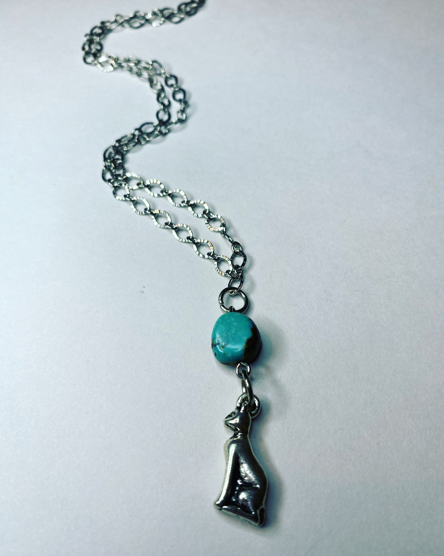 EGYPTIAN CAT TURQUOISE NECKLACE JEWELRY