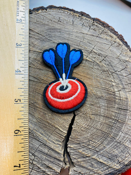 Archery bulls eye iron on patch