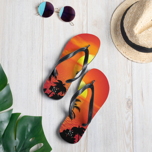 TROPICAL SUNSET FLIP FLOPS