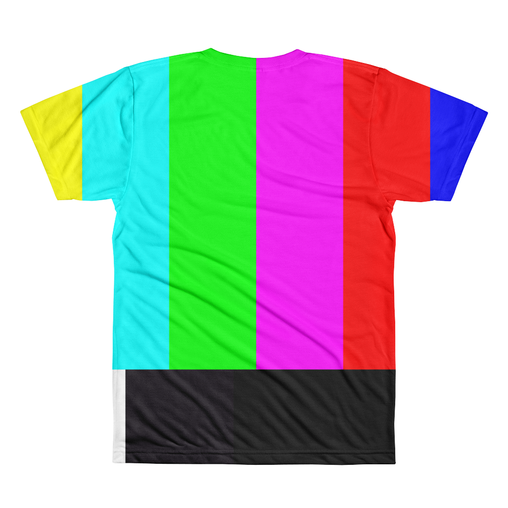TV COLOR BARS ALL OVER T-SHIRT