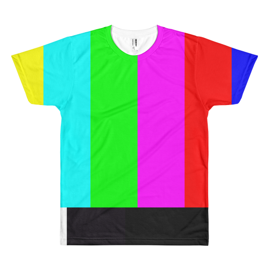 TV COLOR BARS ALL OVER T-SHIRT