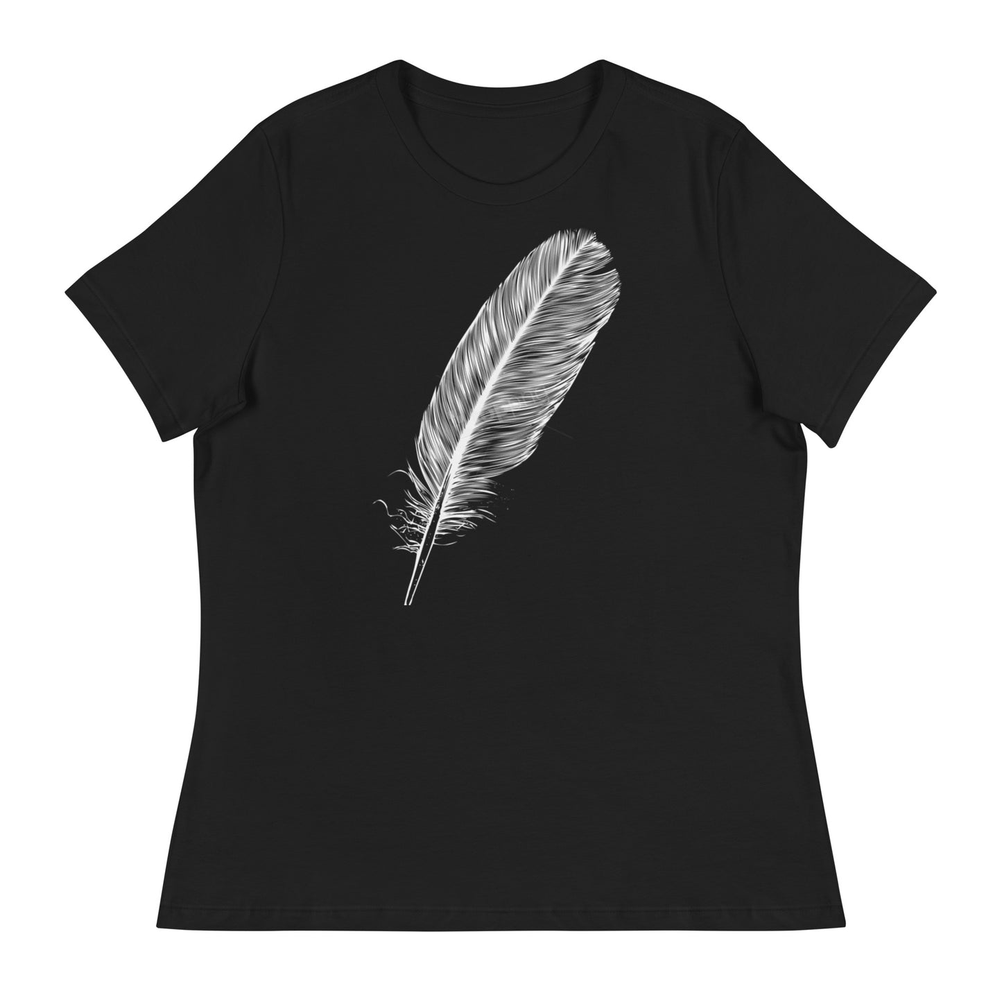 WHITE FEATHER T SHIRT