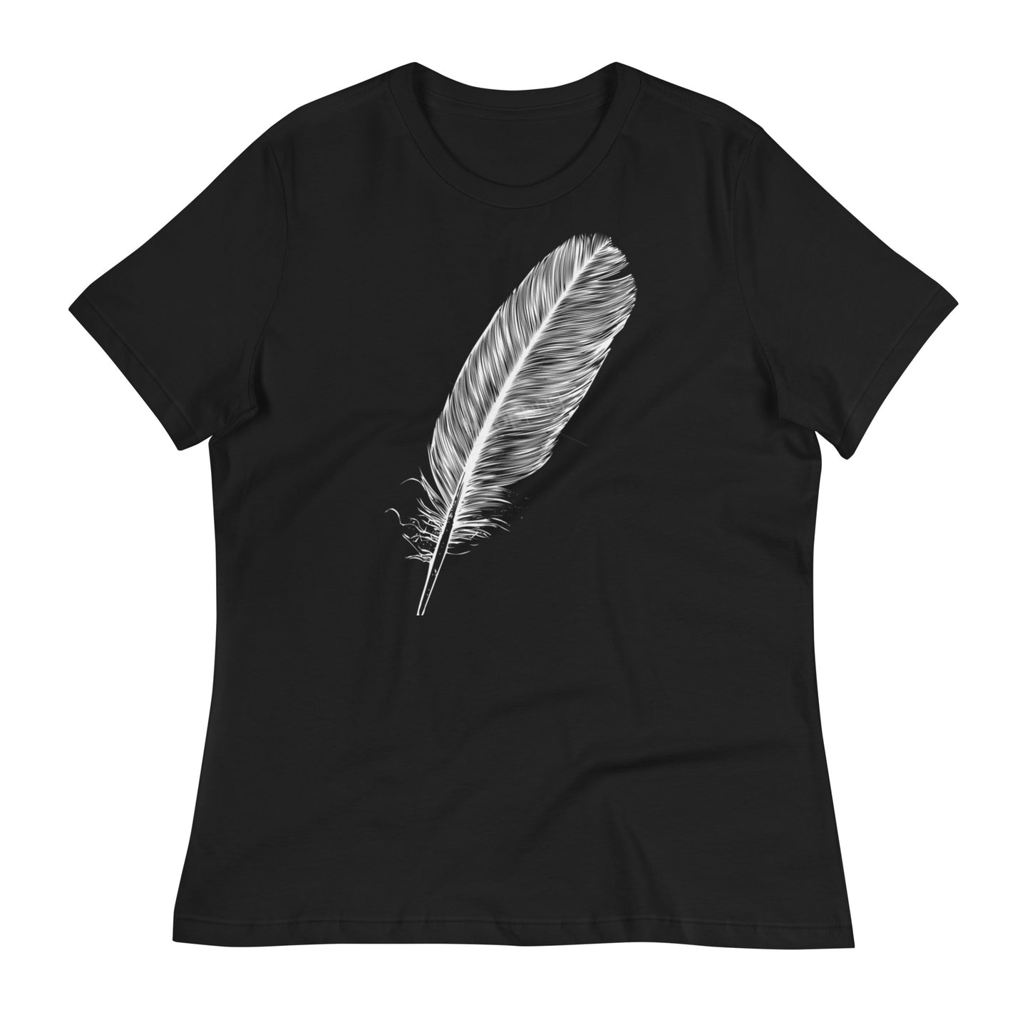 WHITE FEATHER T SHIRT