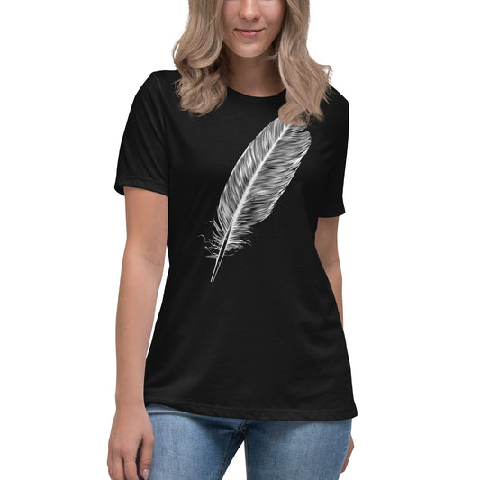 WHITE FEATHER T SHIRT